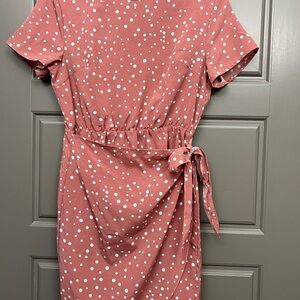 SHEIN Pink Polka Dot Mini Dress
